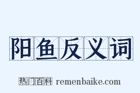 阳鱼反义词是什么意思的图片